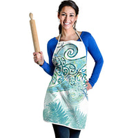 Aotearoa Maori Koru Curves Apron Mossy Paua Shell LT7 - Polynesian Pride