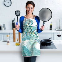 Aotearoa Maori Koru Curves Apron Mossy Paua Shell LT7 - Polynesian Pride