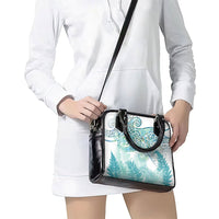 Aotearoa Maori Koru Curves Shoulder Handbag Mossy Paua Shell LT7 - Polynesian Pride