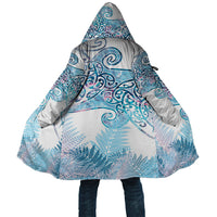 Aotearoa Maori Koru Curves Cloak Aqua Paua Shell