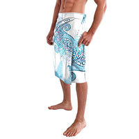 Aotearoa Maori Koru Curves Lavalava Aqua Paua Shell