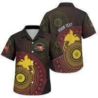 Papua New Guinea Independence Personalized Family Matching Off Shoulder Maxi Dress and Hawaiian Shirt Tapa Circle LT7 Son's Shirt Black - Polynesian Pride