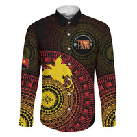Papua New Guinea Independence Personalized Family Matching Summer Maxi Dress and Hawaiian Shirt Tapa Circle