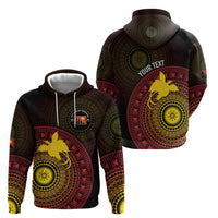 Papua New Guinea Independence Personalized Hoodie Tapa Circle LT7 - Polynesian Pride