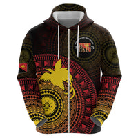 Papua New Guinea Independence Personalized Hoodie Tapa Circle