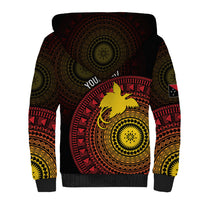 Papua New Guinea Independence Personalized Sherpa Hoodie Tapa Circle