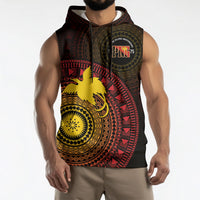 Papua New Guinea Independence Personalized Sleeveless Hoodie Tapa Circle