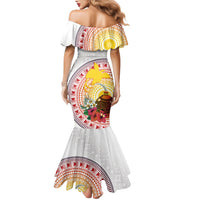 Hapi De Bilong Indipendens Papua New Guinea Family Matching Mermaid Dress and Hawaiian Shirt PNG Lime Pot