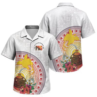 Hapi De Bilong Indipendens Papua New Guinea Family Matching Off Shoulder Maxi Dress and Hawaiian Shirt PNG Lime Pot LT7 Son's Shirt White - Polynesian Pride