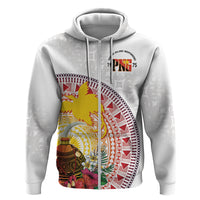Hapi De Bilong Indipendens Papua New Guinea Hoodie PNG Lime Pot LT7 Zip Hoodie White - Polynesian Pride
