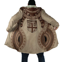 Bula Fiji Day 55th Anniversary Masi Tapa Cloak Emerald Jubilee - Beige - Polynesian Pride