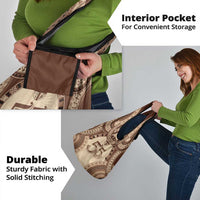 Bula Fiji Day 55th Anniversary Masi Tapa Grocery Bag Emerald Jubilee - Beige - Polynesian Pride