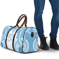 Bula Fiji Day 55th Anniversary Masi Tapa Travel Bag Emerald Jubilee - Turquoise - Polynesian Pride