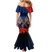 Anzac Day Aussie Mix Maori In Memories Family Matching Mermaid Dress and Hawaiian Shirt LT7 - Polynesian Pride