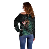 Maori Hongi Valentine Off Shoulder Sweater Aroha Ahau Ki A Koe