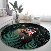Maori Hongi Valentine Round Carpet Aroha Ahau Ki A Koe LT7 - Polynesian Pride