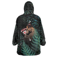 Maori Hongi Valentine Wearable Blanket Hoodie Aroha Ahau Ki A Koe