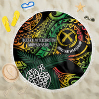 Vanuatu Indipendens Dei Beach Blanket Mix Traditional Sand Drawing