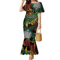 Vanuatu Indipendens Dei Mermaid Dress Mix Traditional Sand Drawing LT7 Women Colorful - Polynesian Pride