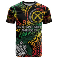 Vanuatu Indipendens Dei T Shirt Mix Traditional Sand Drawing