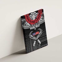 Personalized Talofa Samoa Canvas Wall Art Ulafala With Toa Nifo'oti - Black