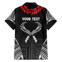 Personalized Talofa Samoa Hawaiian Shirt Ulafala With Toa Nifo'oti - Black