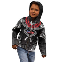 Personalized Talofa Samoa Kid Hoodie Ulafala With Toa Nifo'oti - Black