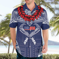 Personalized Talofa Samoa Hawaiian Shirt Ulafala With Toa Nifo'oti - Blue