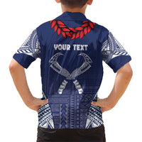 Personalized Talofa Samoa Hawaiian Shirt Ulafala With Toa Nifo'oti - Blue