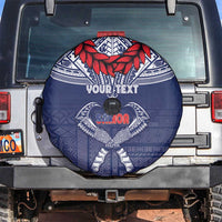 Personalized Talofa Samoa Spare Tire Cover Ulafala With Toa Nifo'oti - Blue