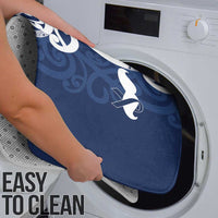 New Zealand Maori Mo Bros Bathroom Set Blue Ribbon With Koru Kowhaiwhai - Polynesian Pride