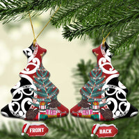 New Zealand Silver Fern Christmas Tree Ceramic Ornament Meri Kirihimete - Polynesian Pride