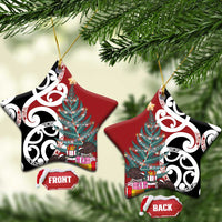 New Zealand Silver Fern Christmas Tree Ceramic Ornament Meri Kirihimete - Polynesian Pride
