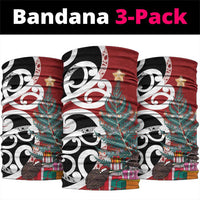 New Zealand Silver Fern Christmas Tree Neck Gaiter Meri Kirihimete - Polynesian Pride