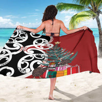 New Zealand Silver Fern Christmas Tree Sarong Meri Kirihimete - Polynesian Pride