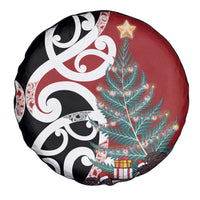 New Zealand Silver Fern Christmas Tree Spare Tire Cover Meri Kirihimete - Polynesian Pride