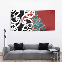 New Zealand Silver Fern Christmas Tree Tapestry Meri Kirihimete - Polynesian Pride