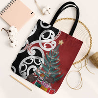 New Zealand Silver Fern Christmas Tree Tote Bag Meri Kirihimete - Polynesian Pride
