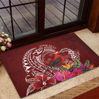 Personalized Samoa Meri Krisimasi Rubber Doormat Segasegamau'u Mix Siapo LT7 - Polynesian Pride