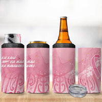 Breast Cancer Awareness Maori 4 in 1 Can Cooler Tumbler Kia Kaha Kia Maia Kia Manawanui - Polynesian Pride
