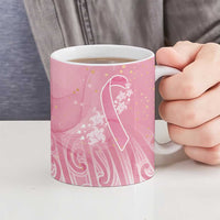 Breast Cancer Awareness Maori Ceramic Mug Kia Kaha Kia Maia Kia Manawanui - Polynesian Pride