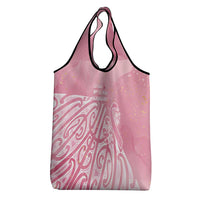 Breast Cancer Awareness Maori Grocery Bag Kia Kaha Kia Maia Kia Manawanui - Polynesian Pride