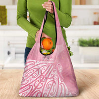 Breast Cancer Awareness Maori Grocery Bag Kia Kaha Kia Maia Kia Manawanui - Polynesian Pride