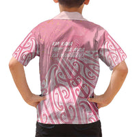 Breast Cancer Awareness Maori Hawaiian Shirt Kia Kaha Kia Maia Kia Manawanui - Polynesian Pride