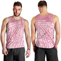 Breast Cancer Awareness Maori Men Tank Top Kia Kaha Kia Maia Kia Manawanui - Polynesian Pride