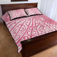 Breast Cancer Awareness Maori Quilt Bed Set Kia Kaha Kia Maia Kia Manawanui - Polynesian Pride