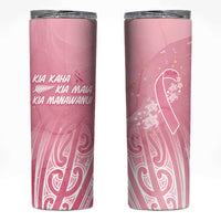 Breast Cancer Awareness Maori Skinny Tumbler Kia Kaha Kia Maia Kia Manawanui - Polynesian Pride