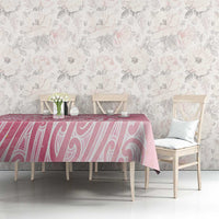 Breast Cancer Awareness Maori Tablecloth Kia Kaha Kia Maia Kia Manawanui - Polynesian Pride