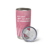 Breast Cancer Awareness Maori Tumbler Cup Kia Kaha Kia Maia Kia Manawanui - Polynesian Pride