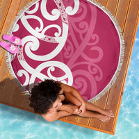 Breast Cancer Awareness Maori Beach Blanket Koru Kowhaiwhai - Polynesian Pride